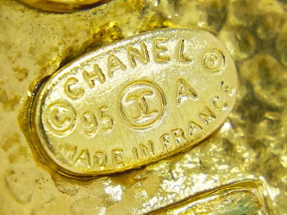 Authentic Chanel Coco Mark Earrings GP Gold Plated Coco Mark Accessories