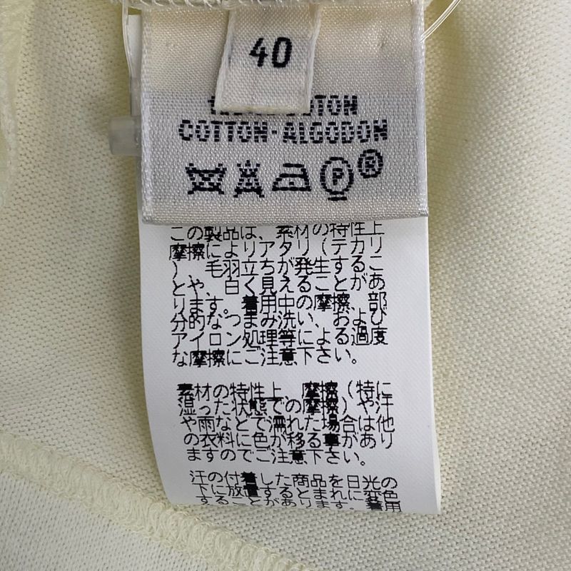 Current Hermes T-shirt Short Sleeves Knit Logo Cream Size 40