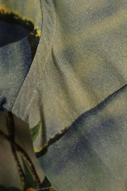 Celine 2c946862t Rayon Hawaiian Short Sleeve Shirt Men 38