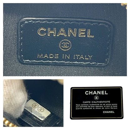 Chanel Tweed Coco Mark Round Chain Shoulder Bag Black 371294 Shoulder Bag