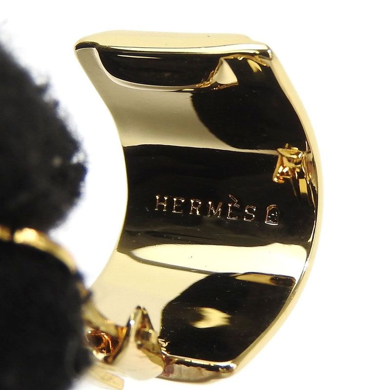 Hermes Earring Emile Cloisonne Red Gold GP Plated Jewelry Accessories Jewelry