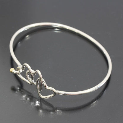 Tiffany & Co Bracelet Triple Heart Bangle 925 750 E0144