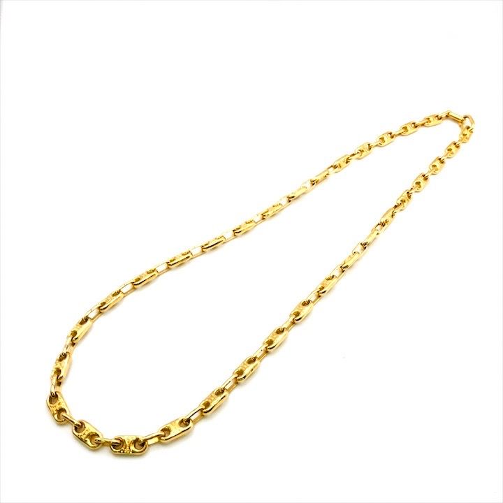 Celine Triomphe Long Chain Necklace Gold