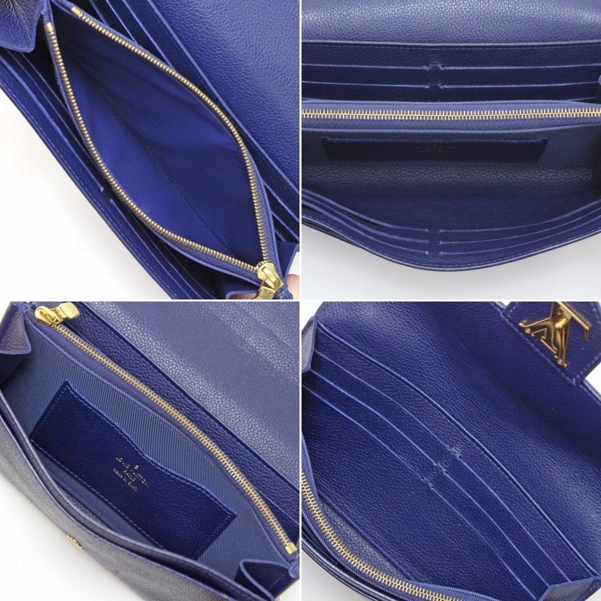 Louis Vuitton Bifold Long Wallet Portefeuille Lock Me M60861 Navy