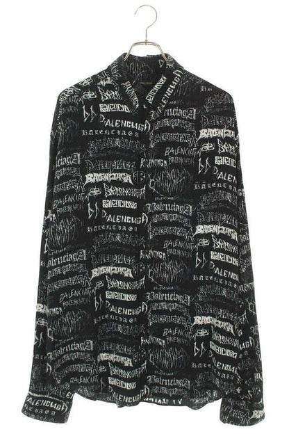 Balenciaga 662983 Tple7 Logo Print Long Sleeve Shirt Men 37