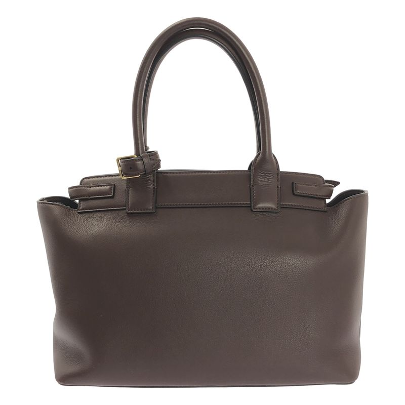 Celine - Conti Supple Calfskin Leather Handbag - Chesnut - Women's