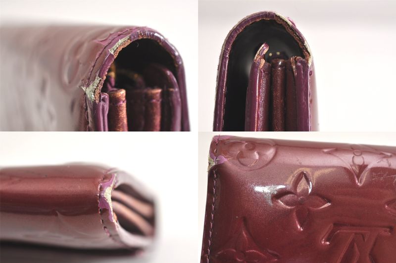 Louis Vuitton Vernis Portefeuille Sarah Wallet Purple M93577 LV 2996n