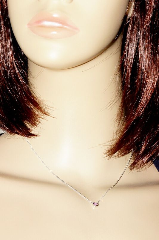 Tiffany & Co Pendant Necklace SV Amethyst 1P (014ct) Elsa Peretti By-the-yard