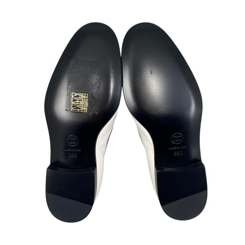 Chanel Loafers Fringe Moccasins G45405 B15187 Nt864 36 Size Calfskin Coco Mark