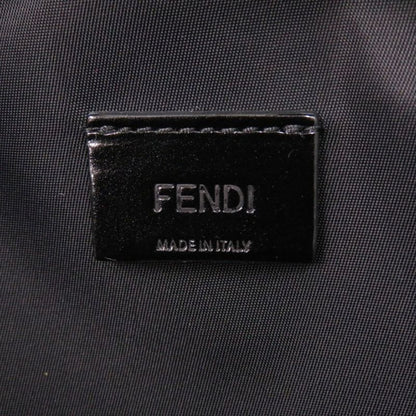Fendi Zucca Pattern Marble FF Logo Pouch 7n0116 Fabric Light Blue Second Bag
