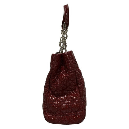 Dior/christian Dior Tote Bag Canage Stitch Red Leather