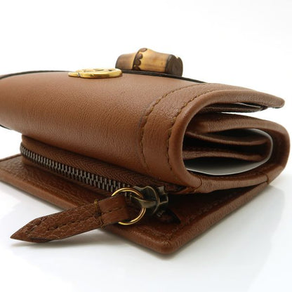 Gucci Diana Medium Wallet 658633 Bamboo Trifold Wallet Compact Brown Similar/unu