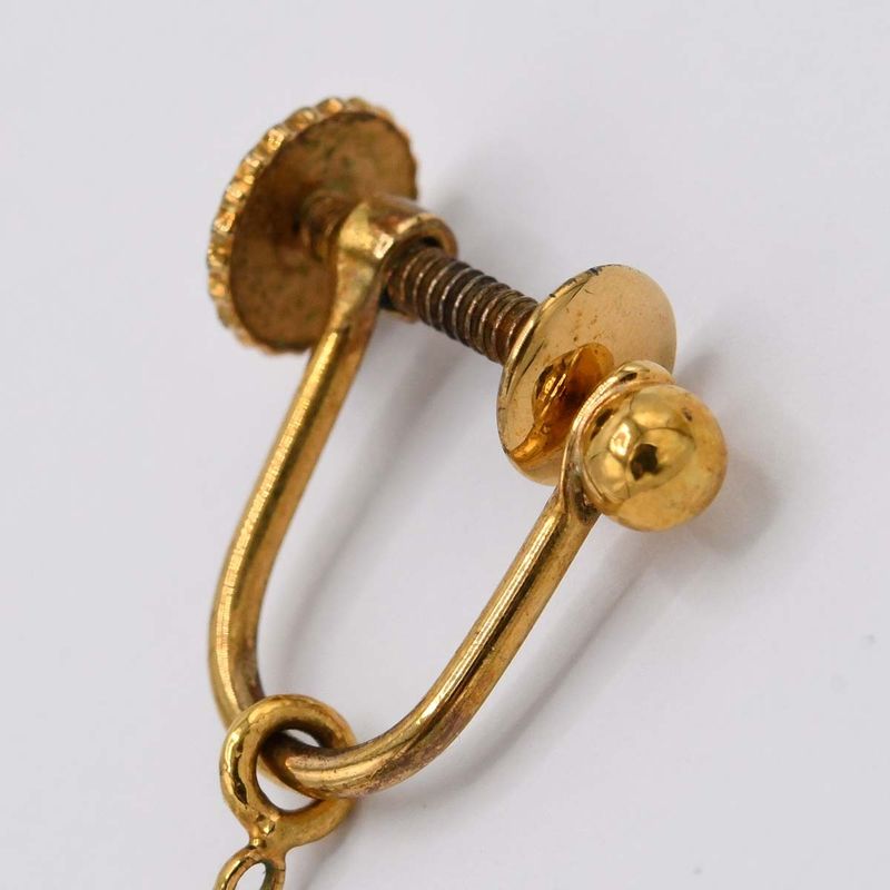 Celine Macadam Earrings Gold Color Triomphe Accessories Women H2484