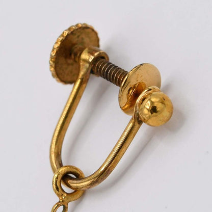 Celine Macadam Earrings Gold Color Triomphe Accessories Women H2484