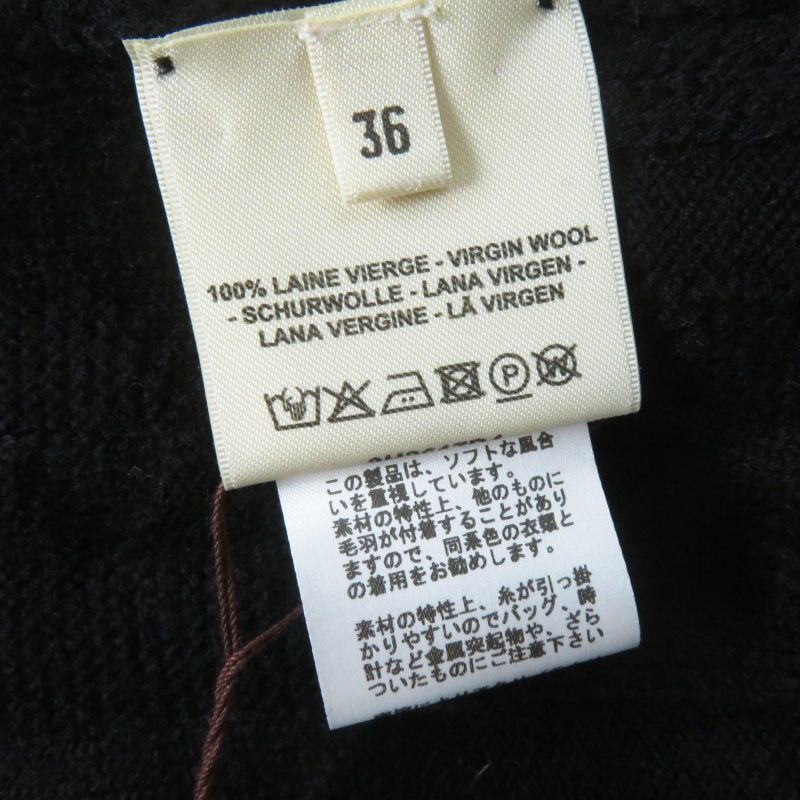 Hermes 23AW 3h2617d4 Virgin Wool H Motif Crewneck Long Sleeve Knit Pullover