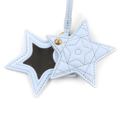 Christian DIOR 25SS V1577womlm Logo Leather Bag Charm With Star Mirror Light