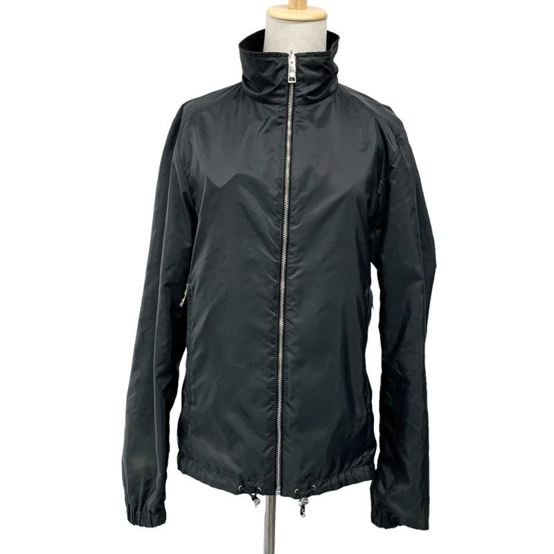Prada Outerwear Recycled Polyester Black Triangle Logo Plate Blouson Reversible