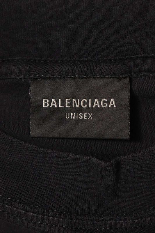 Balenciaga 796917 Tqvw6 Burning Unity Logo Damaged Long Sleeve Cut And Sewn