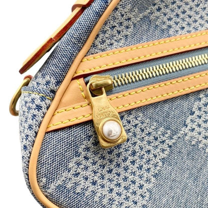 Louis Vuitton Shoulder Bag Chess Messenger N40706 Damier Denim Blue Beige Louis
