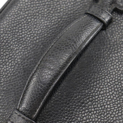 Chanel Vanity Coco Mark Handbag Caviar Skin Black Ladies Handbag