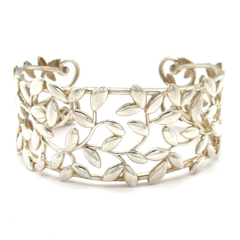 Tiffany & Co Bangle In Olive Leaf Silver By Paloma Picasso