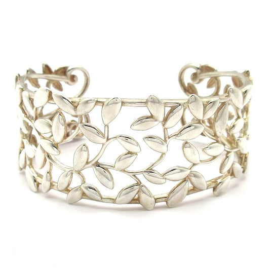 Tiffany & Co Bangle In Olive Leaf Silver By Paloma Picasso