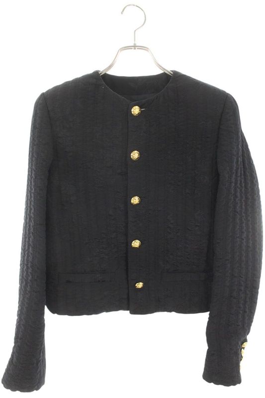 Celine 2v734337f Jacquard Emblem Button Collarless Jacket Women's 36