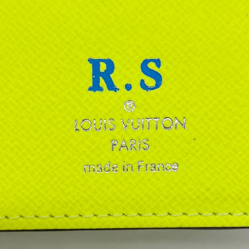 Louis Vuitton Long Wallet Taiga Llama Portefeuille Brazza M30947 Jeanne Men's