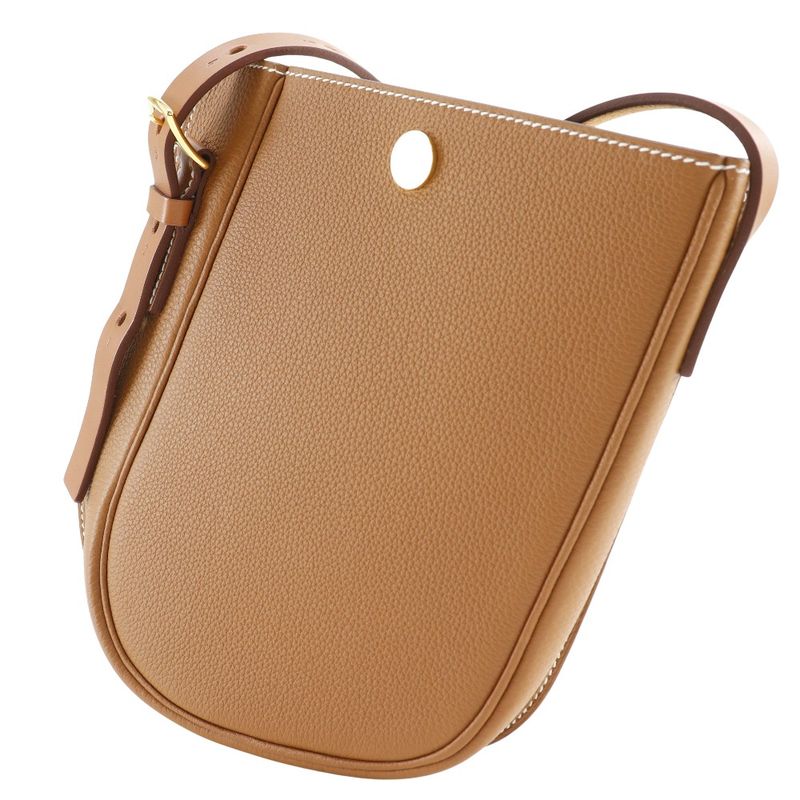 Hermes Perspective Cavaliere 21 Togo Gold Brown U Unisex Shoulder Bag