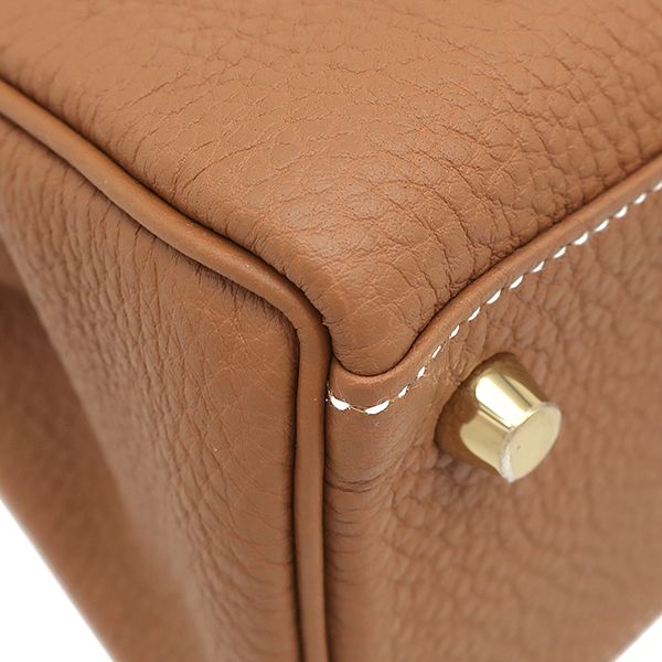 Hermes 2-Way Bag Kelly 25 Inside Sewn Togo Gold Hardware Brown Shoulder K