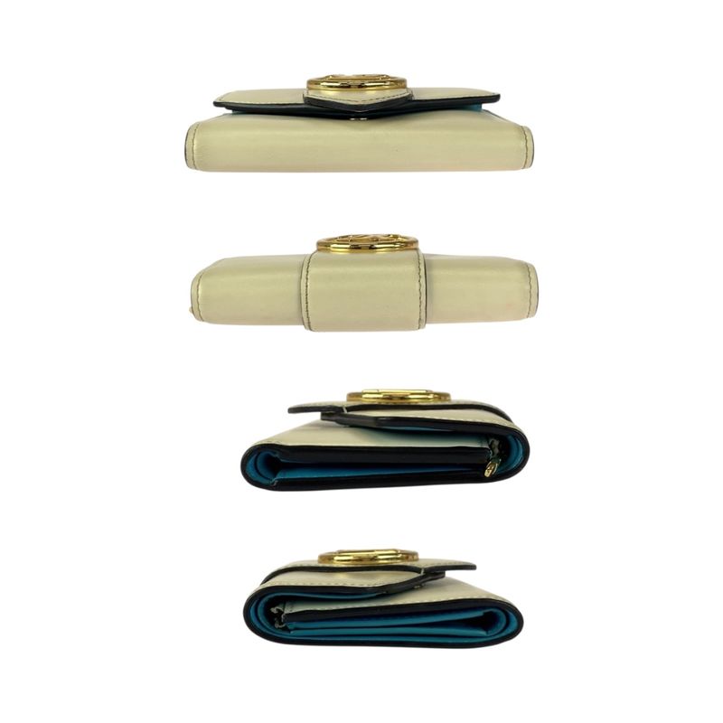 Louis Vuitton Portefeuille Pont Neuf Ivory Gold Hardware Leather M69176 Fold