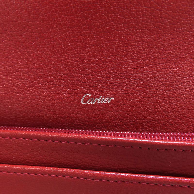 Cartier Love Collection Long Wallet With Coin Purse Leather Ladies