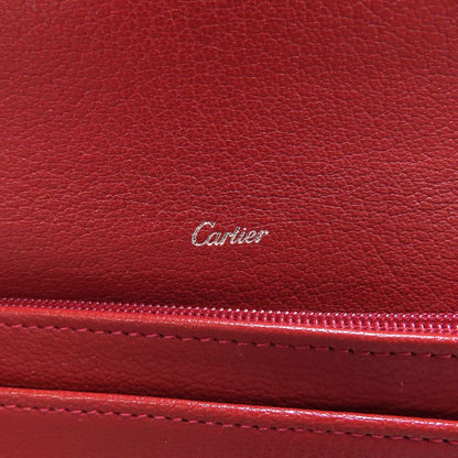 Cartier Love Collection Long Wallet With Coin Purse Leather Ladies