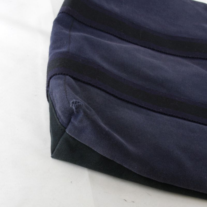 Hermes Fourre Tout Cabas Tote Bag Canvas Navy