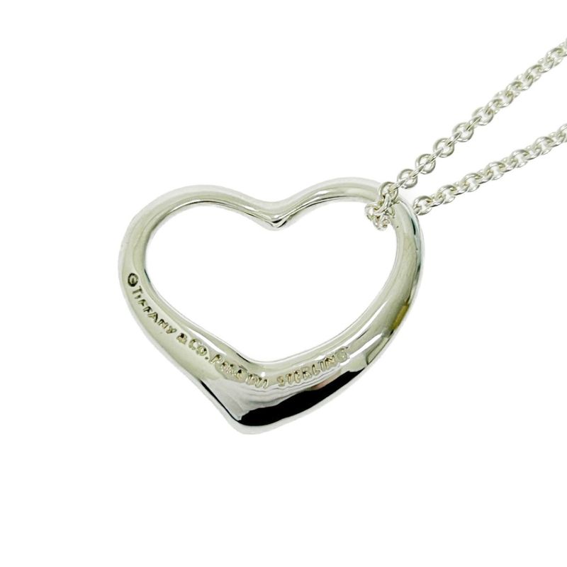 Tiffany & Co Silver Elsa Peretti Open Heart Necklace 4.8g Sterling Engraved