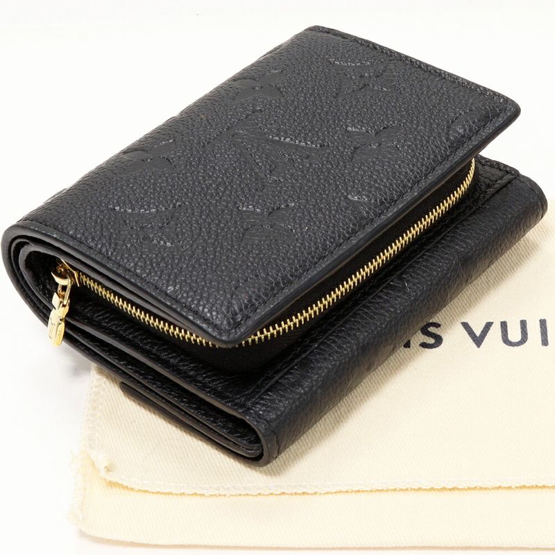 Louis Vuitton Round Zipper Bifold Wallet With Change Pocket Monogram Empreinte