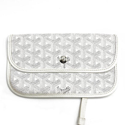 Goyard Goyardine Saint Louis PM White Shoulder Tote Bag & Pouch