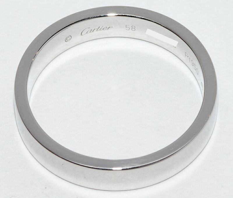 Cartier Ring Pt950 C De Cartier Ring Engraved Ring Width 4mm (016in) B40981