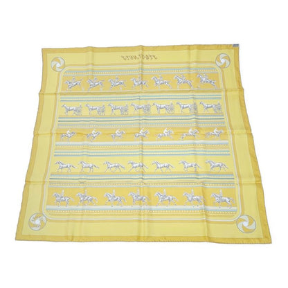 Hermes Silk Carré 90 Sequences Scarf Yellow 410946 Scarf