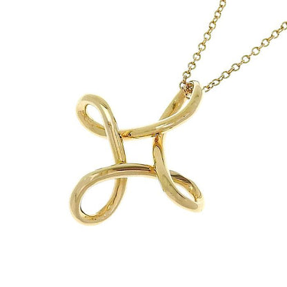 Tiffany & Co Infinity Cross Necklace 18K Yellow Gold 750 Yellow Gold 43cm