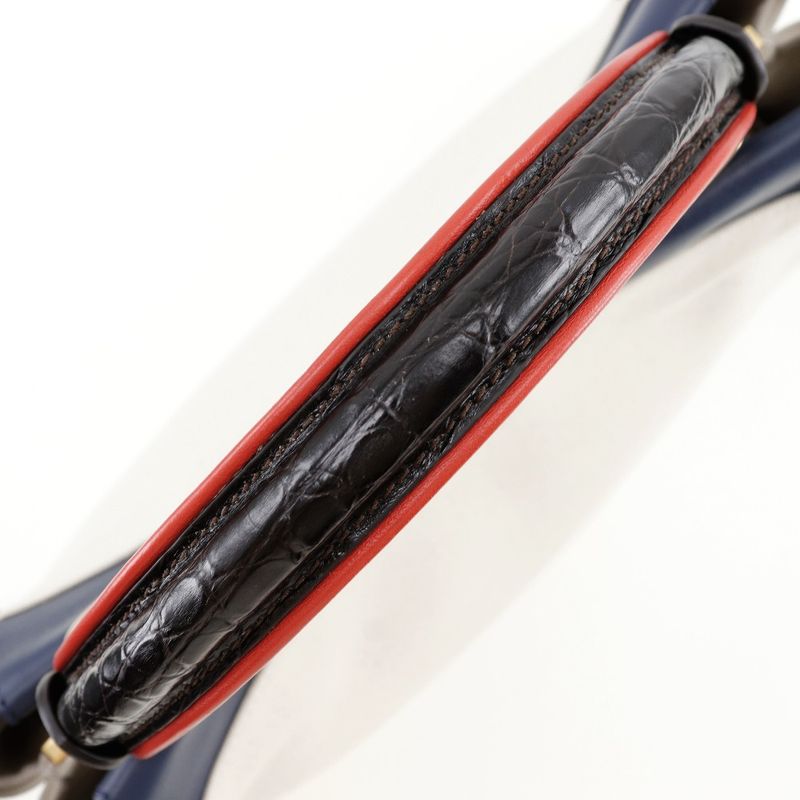 Fendi Peekaboo 2WAY Shoulder 8bn290 Canvas And Calf White/navy Blue Ladies