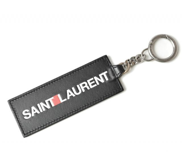 Saint Laurent Key Ring Key Holder YSL Saint Laurent Logo Black 469317