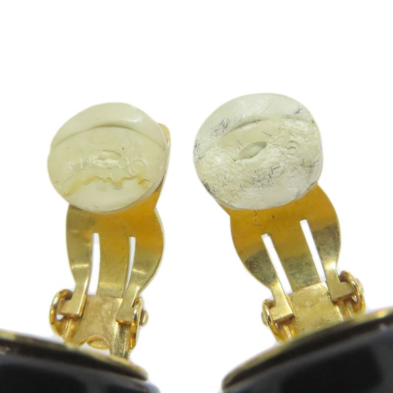 Chanel Coco Mark Faux Pearl Earrings Plastique GP Ladies