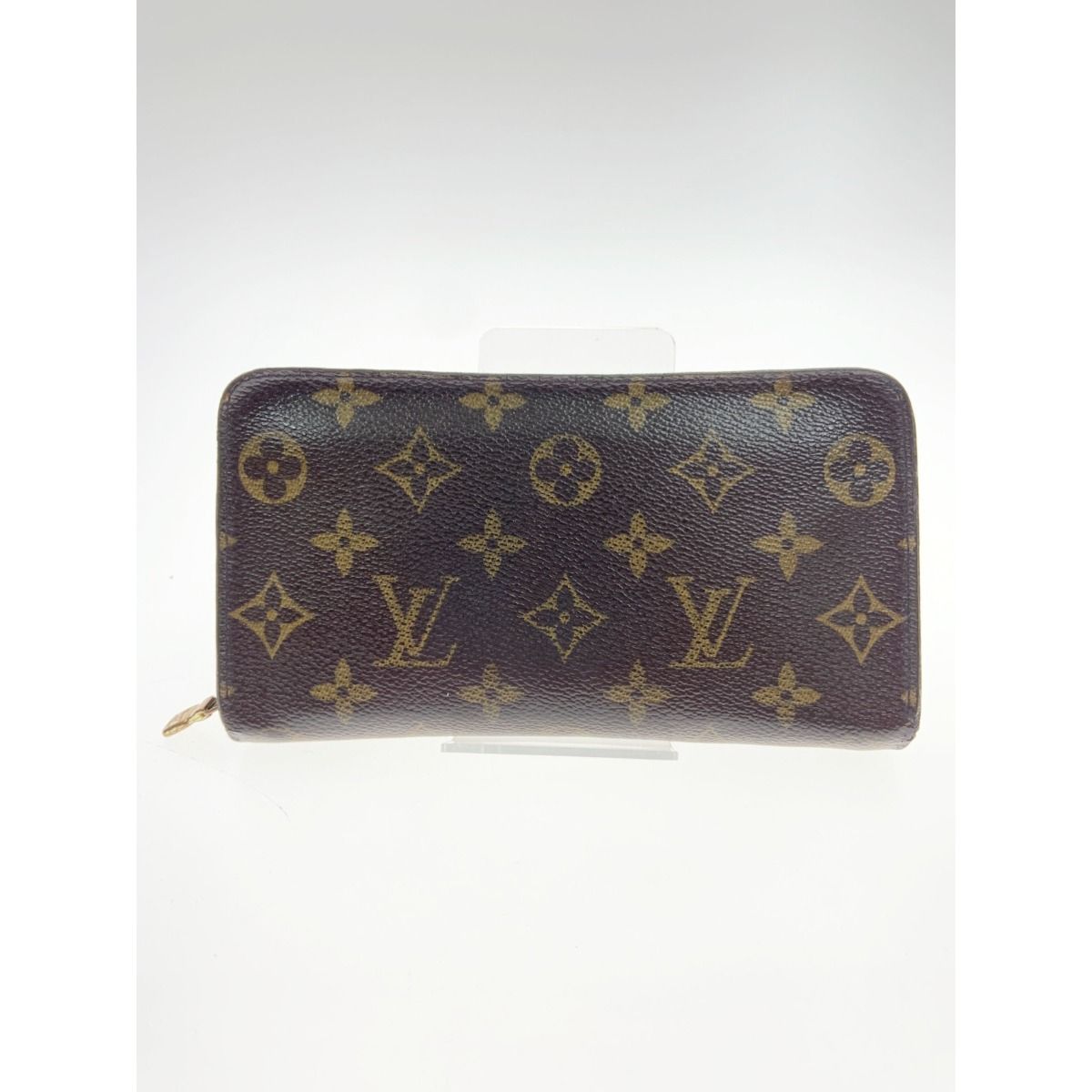 Louis Vuitton Monogram Portomone Zip Round Zipper Long Wallet M61727 Brown