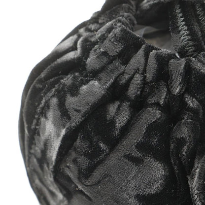 Prada Drawstring Black Velour B8004 Velour NERO Black Women's Pouch