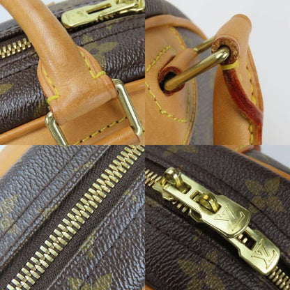 Louis Vuitton Handbag Trouville M42228 Monogram Nubuck Brown Gold Hardware