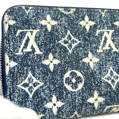 Louis Vuitton Long Wallet Monogram Jacquard Denim Zippy Wallet M81226 Denim Blue