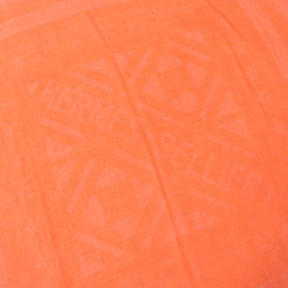 Hermes Carré 110 Cashmere Silk-blend Jacquard Serie Fringed Scarf Orange With