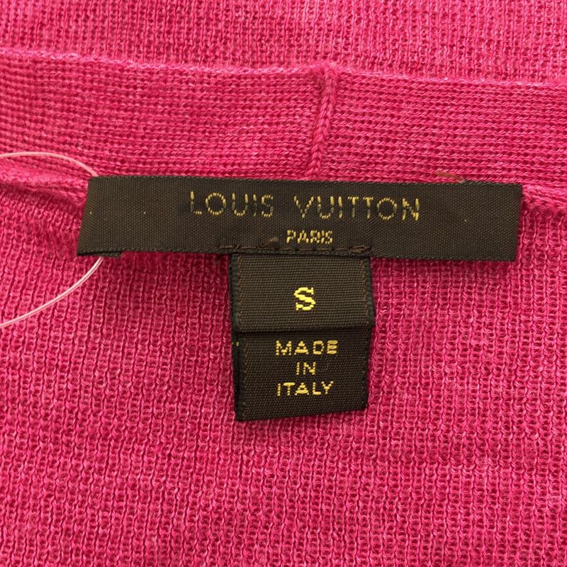 Louis Vuitton V-Neck Cashmere Silk Knit Sweater Rw142a F6kl25oge Pink S