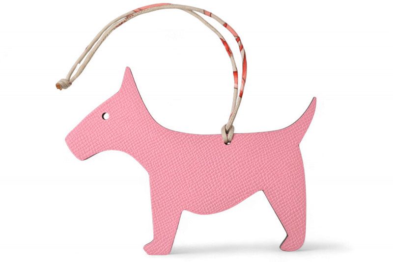 Hermes Bag Charm Strap Hermes Dog Motif Canine Petite Ash Ornament Pink